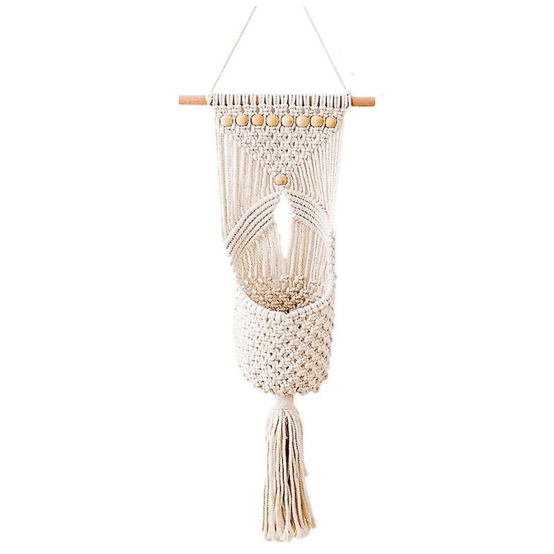 Hand-woven Tapestry for Flower Pot Pendant Dried Flower Net Bag Home