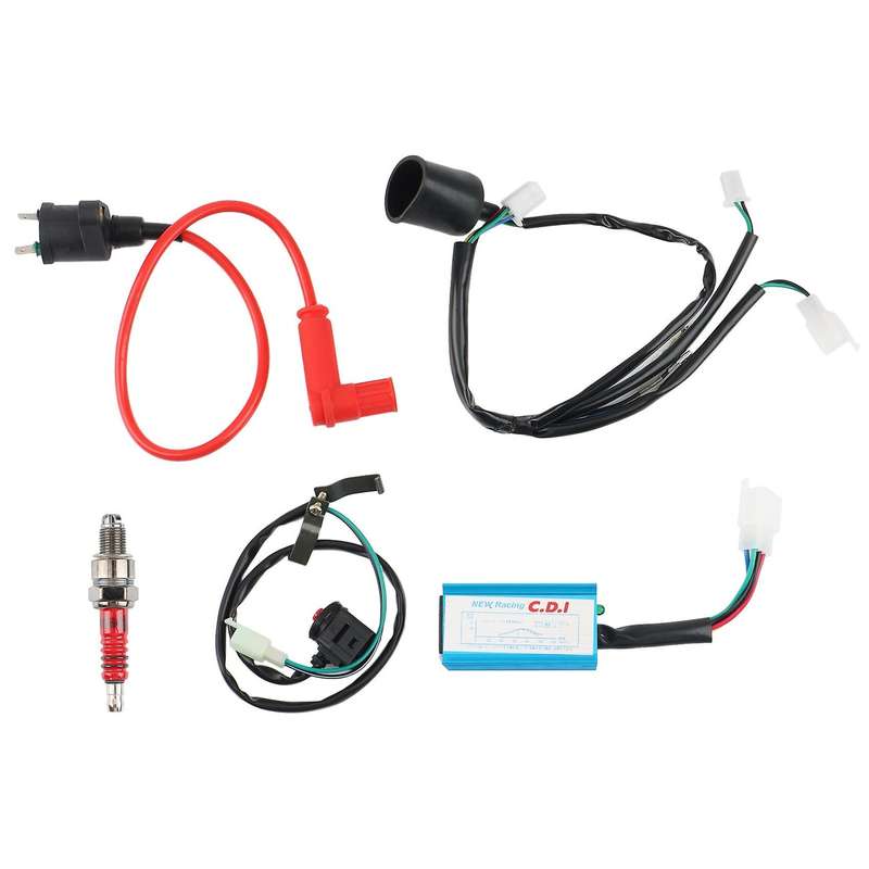 Motorcycle Cdi Ignition Coil Sparks Plug Kit for 50cc 110cc 125cc