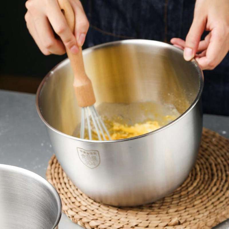 Kitchen Stainless Steel 304 Mixing Bowl Cooking Mixer Bowl, 2800ml