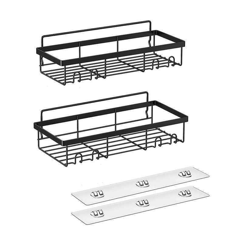 2 Pack Rustproof Shower Shelf with Adhesives, for Kitchen Bedroom