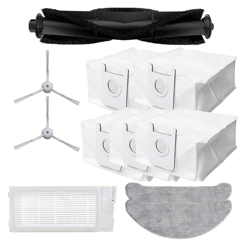 Hepa Filter Side Brushes Mop Cloth Dust Bags for Xclea H30 Plus Robot