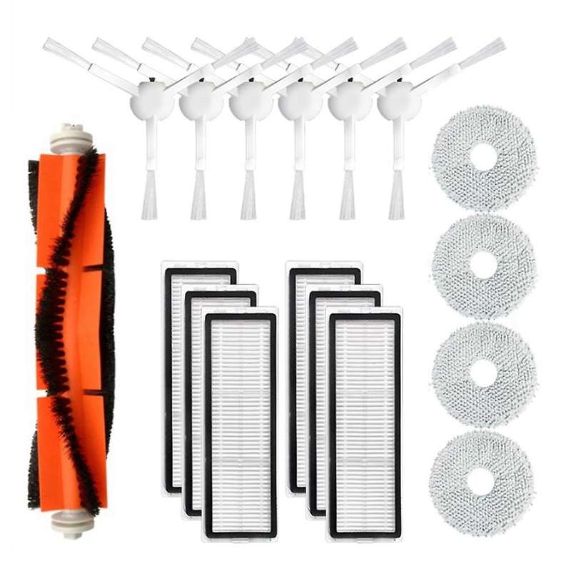 17pcs Hepa Filter Main Side Brush Mop Cloth Floor Cleaning Kit