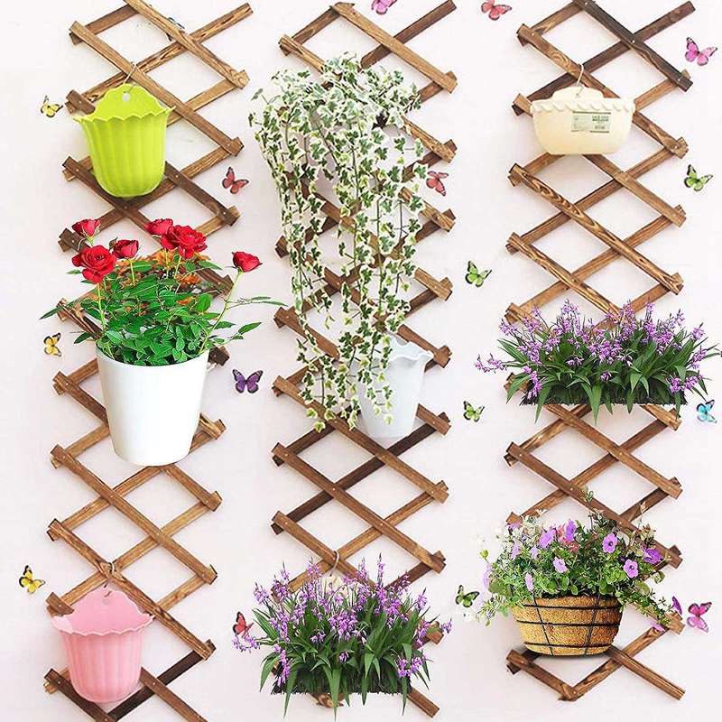 Expanding Wooden Garden Wall Fence Panel Plant Climb Trellis A