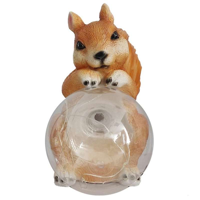 Outdoor Garden Sculpture Decoration Animal Solar Led Light Squirrel