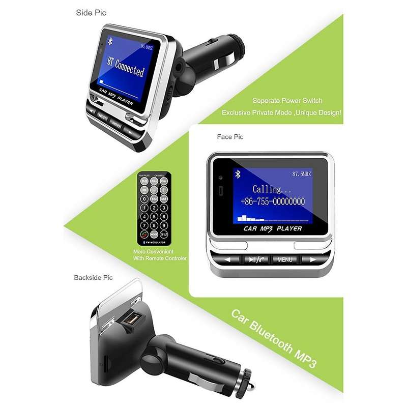 Fm12b 1.44 Inch Lcd Screen Bluetooth Car Mp3 Player Fm Transmitter