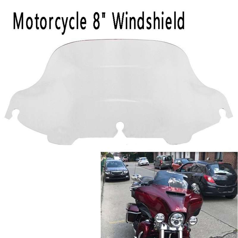 8 Inch Clear Windshield Fairing Windscreen for Electra Touring 96-13