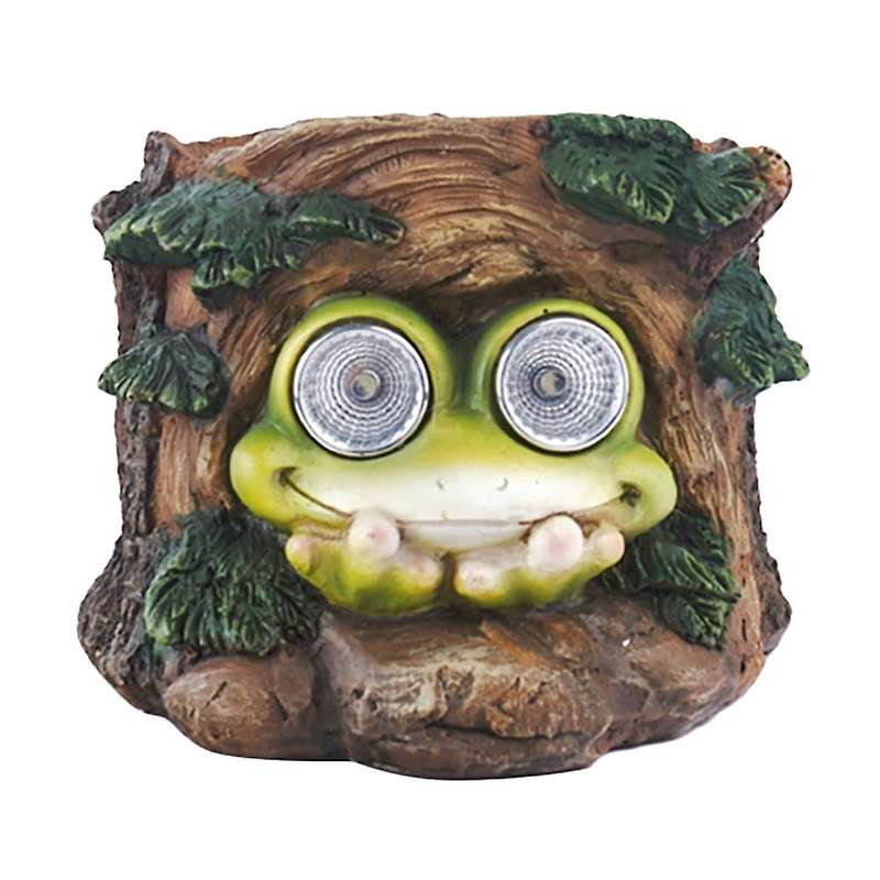 Frog Garden Decor Solar Frog Light Figurines Frog Shaped Statue L