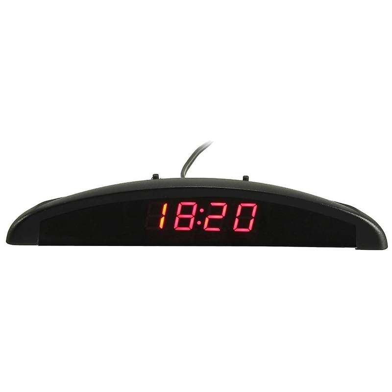 3-in-1 Car 12v Digital Led Voltmeter Voltage Temperature W