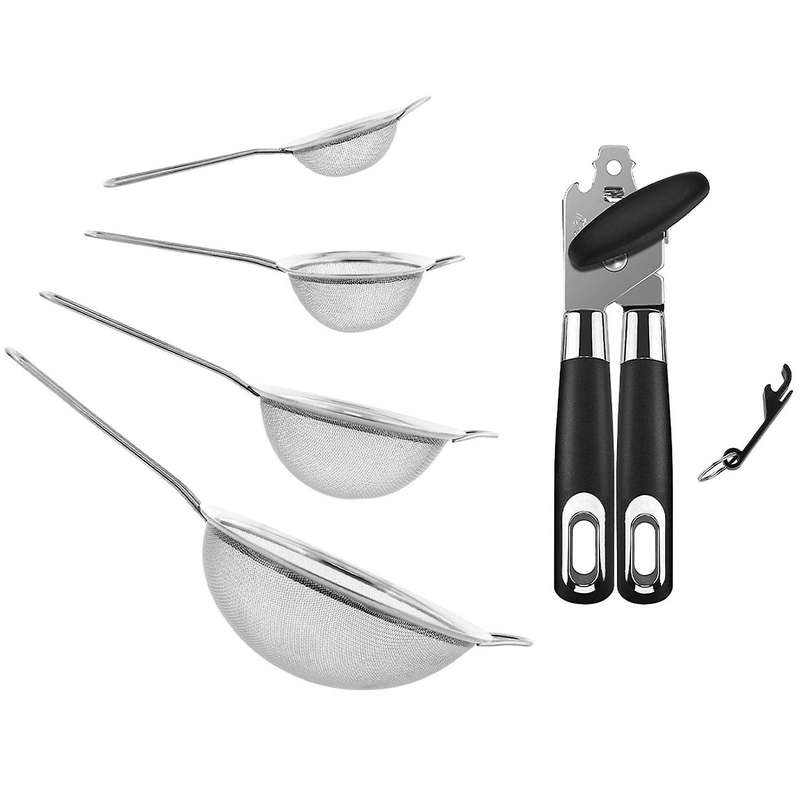 3-in-1 Tin Opener with Stainless Steel Blade Anti-slip Handles