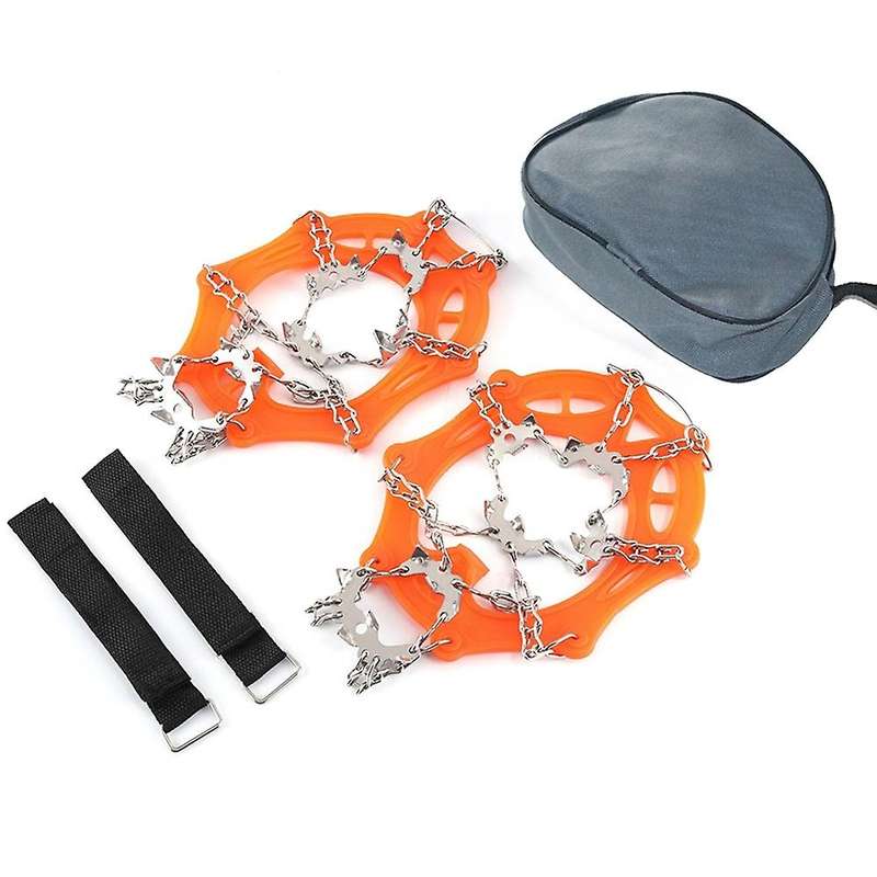 19teeth Climbing Crampons Traction Cleats Anti-slip Grip Ice Snow ,l