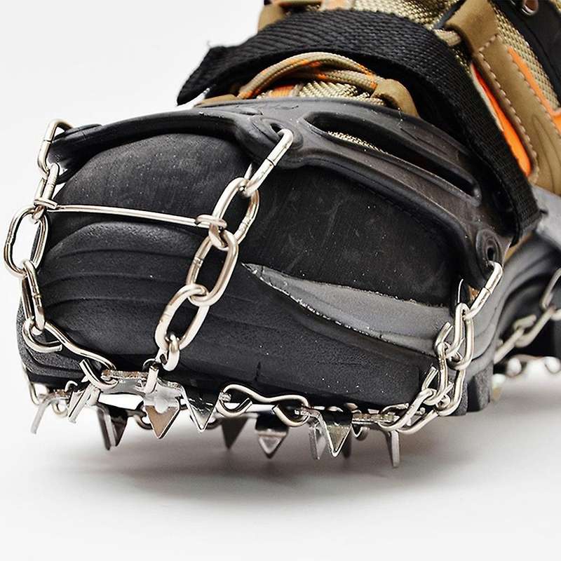 19teeth Climbing Crampons Traction Cleats Anti-slip Grip Ice Snow ,l