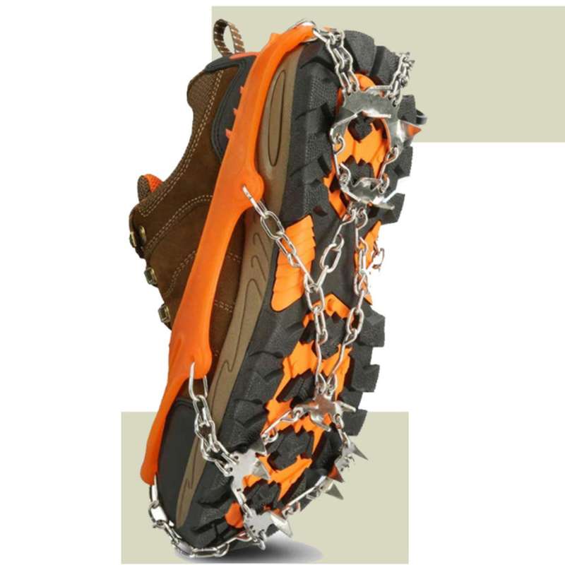 19teeth Climbing Crampons Traction Cleats Anti-slip Grip Ice Snow ,l