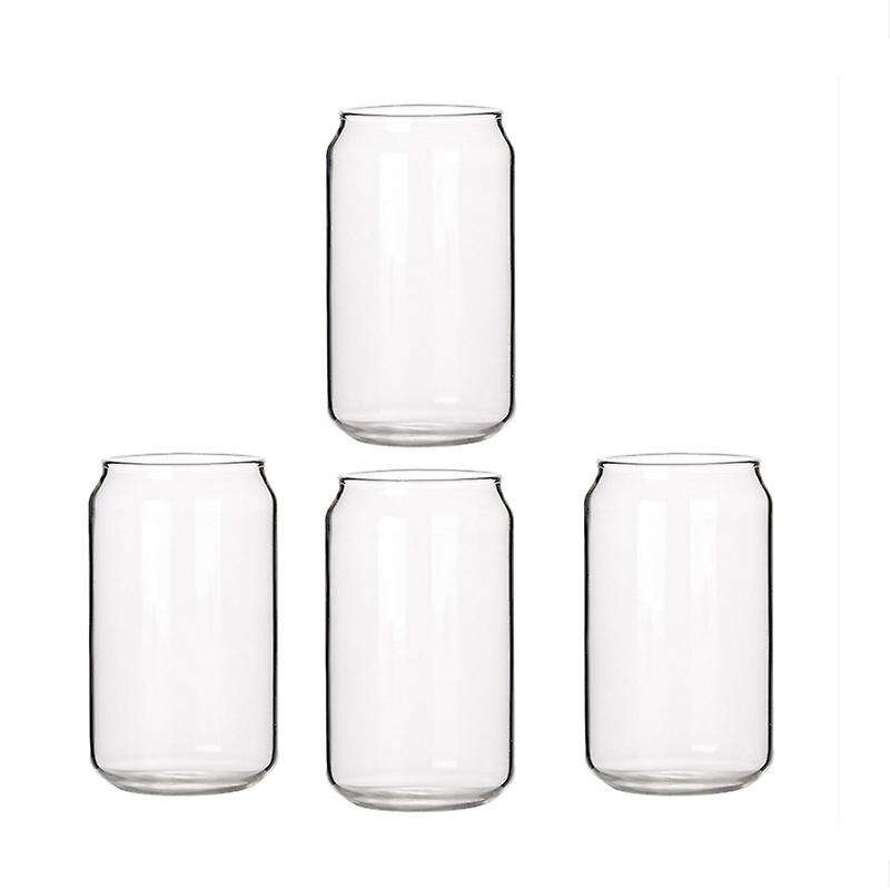 4 Pack Glass Juice Cup Beer Glass Shake Dessert Cup Cola Mug, 400ml