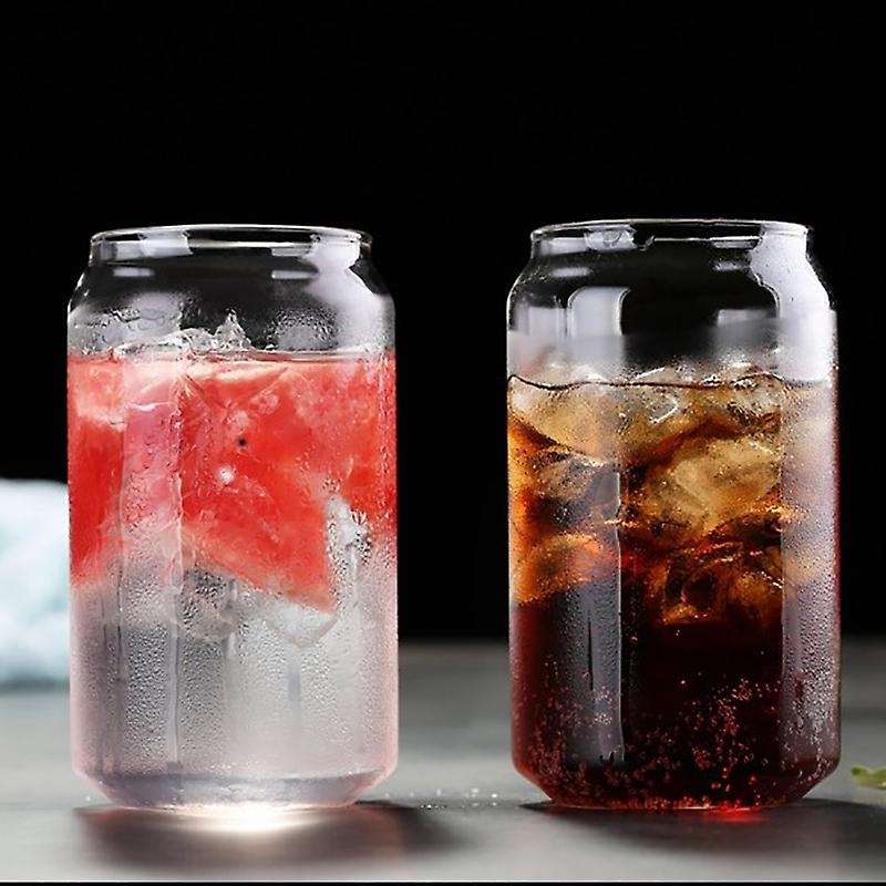 4 Pack Glass Juice Cup Beer Glass Shake Dessert Cup Cola Mug, 400ml