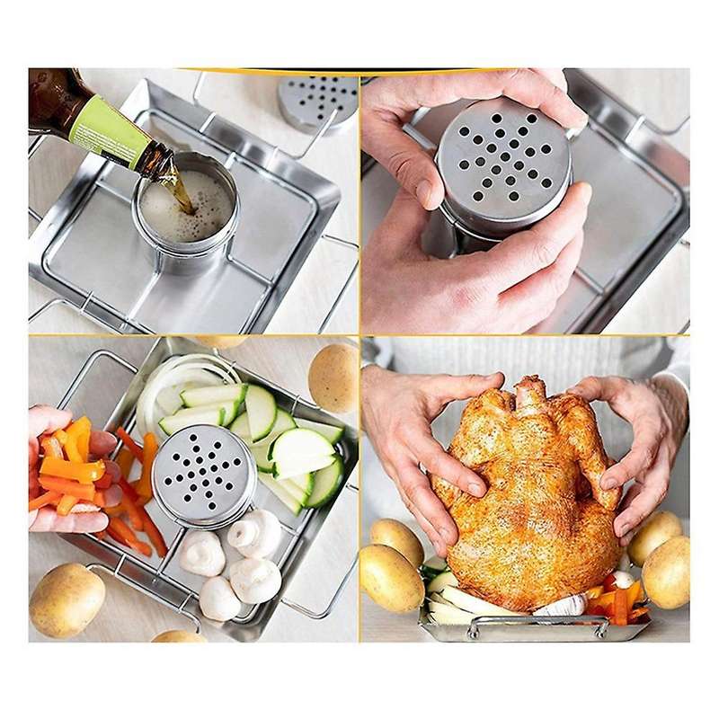 Bbq Chicken Roaster Beer Chicken Holder Grill Rack