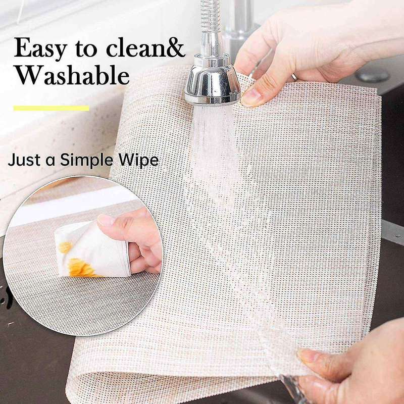 Placemats, Set Of 8 Heat Resistant Stain Resistant Anti-water (beige)