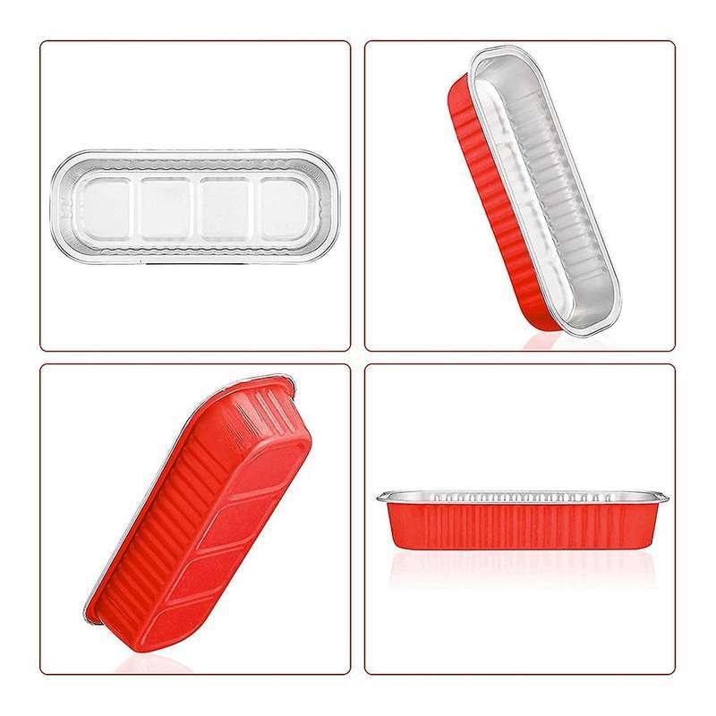 50pcs Disposable Aluminum Foil Mini Loaf Baking Pans with Lids