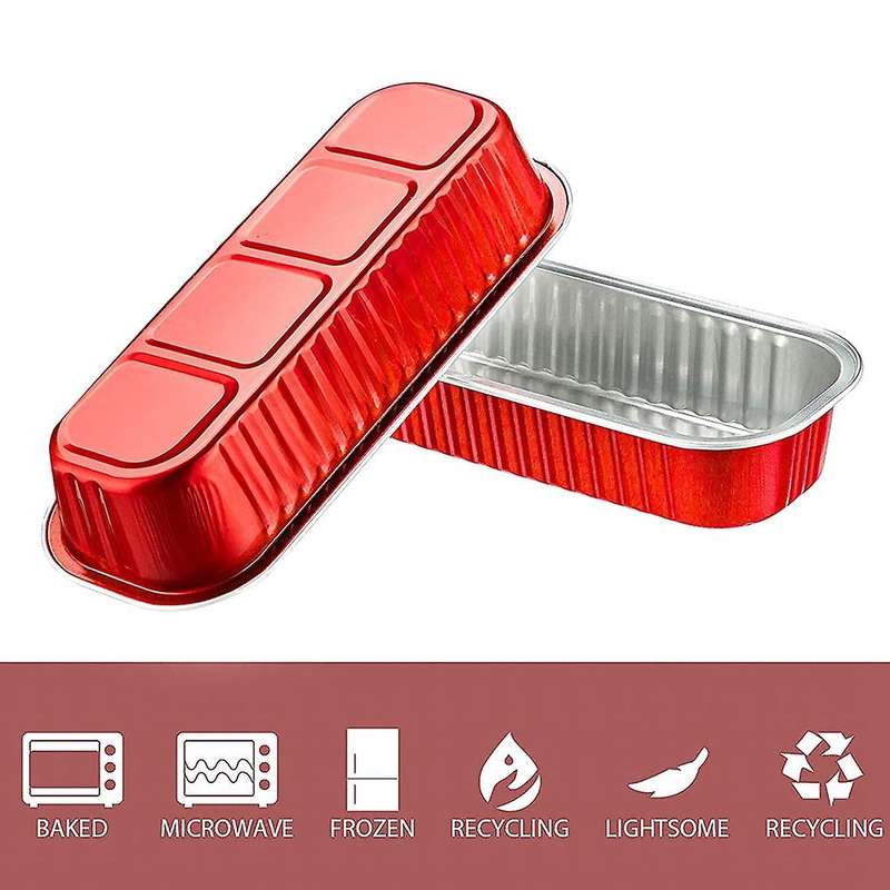 50pcs Disposable Aluminum Foil Mini Loaf Baking Pans with Lids