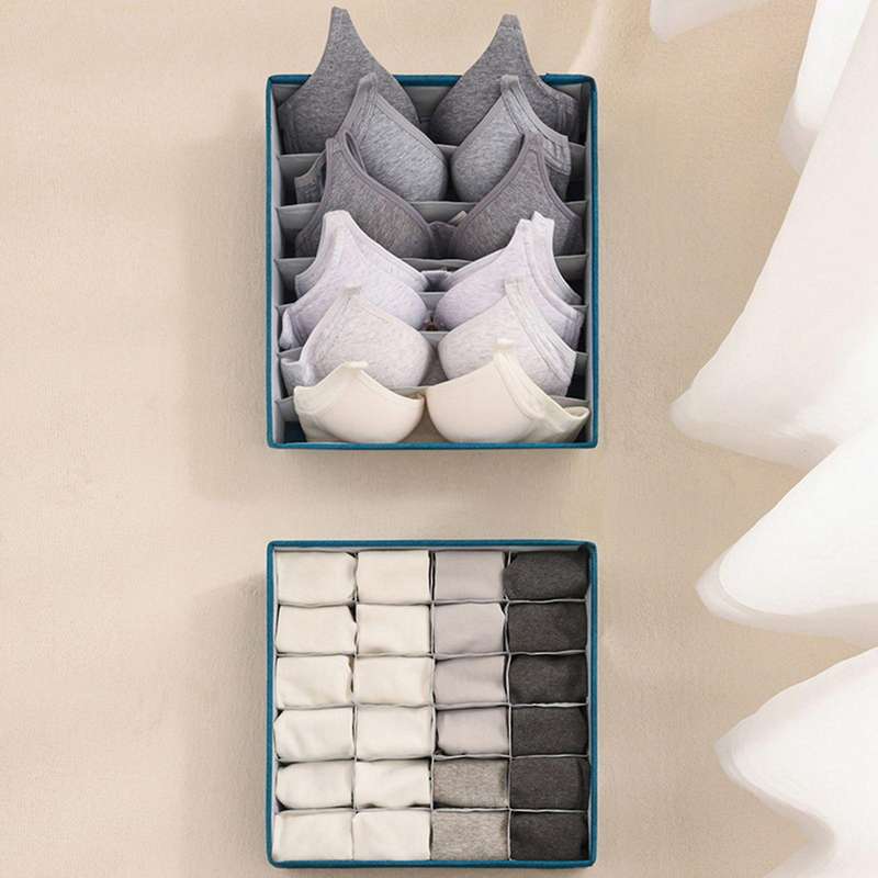6pcs Drawer Storage Boxes Organisers Collapsible Closet Pink