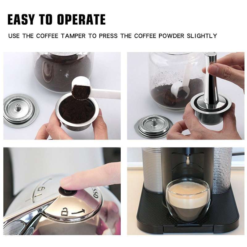 230ml Stainless Steel Coffee Capsule Filter Cup for Vertuo Plus