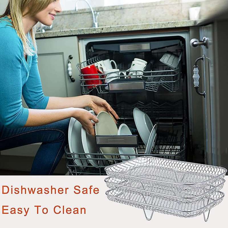 Three-tier Grill Steamer Stainless Steel Air Fryer Accessories