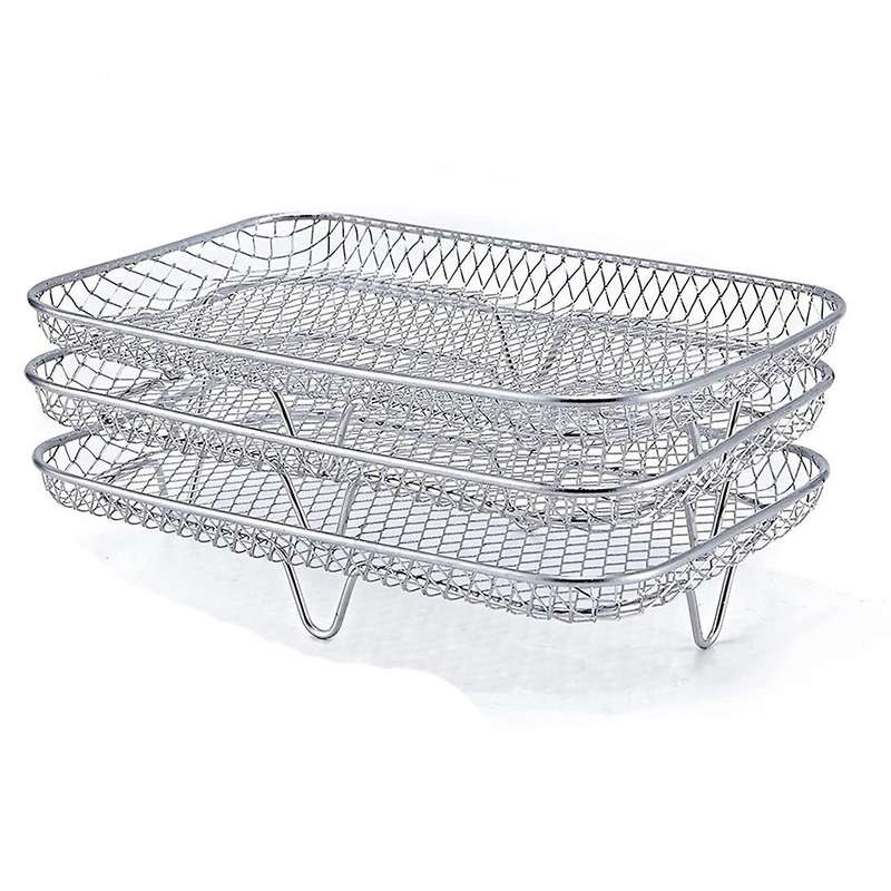 Three-tier Grill Steamer Stainless Steel Air Fryer Accessories