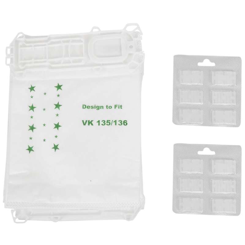 Fit for Vorwerk Vk135 Vk136 10 Dust Bags+2 Fresheners