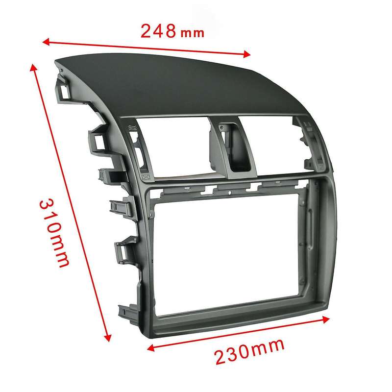 Car Radio Fascia Trim Kit, 2 Din Dash Panel Dvd Frame Install Kit