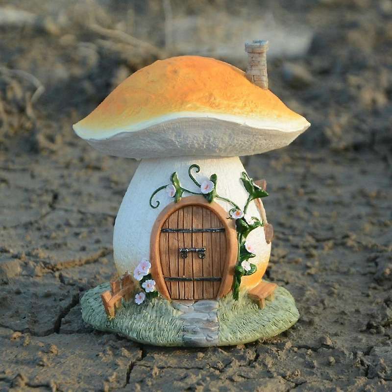 House Statuette Home Decor Miniatures Fairy Ornament 11x11x13cm