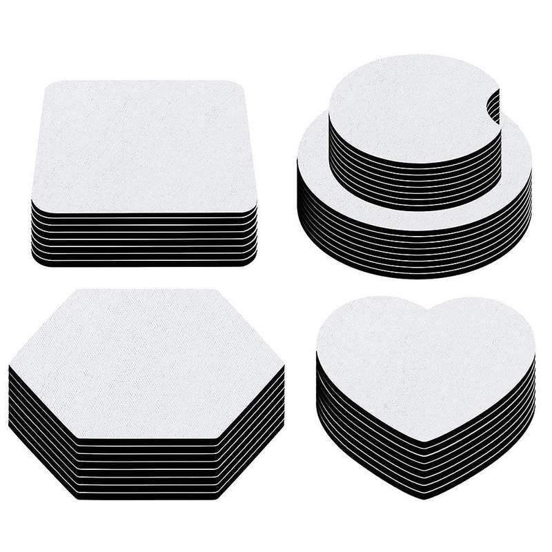 50 Pcs Sublimation Blanks Cup Coasters Sublimation Car Coasters