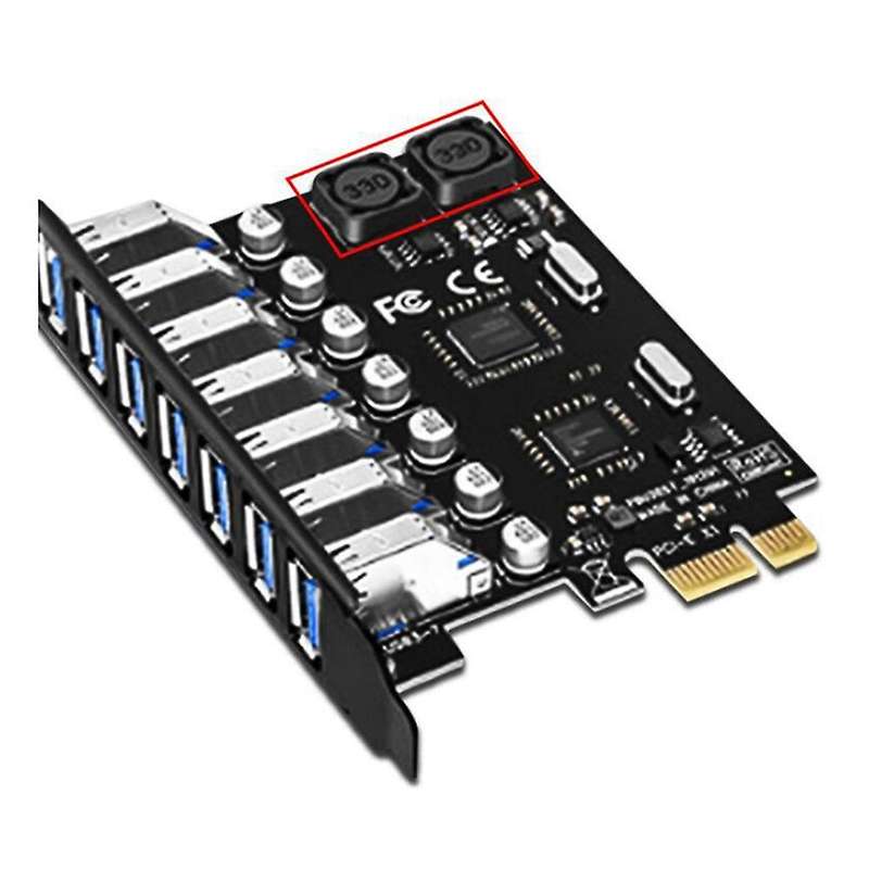 7 Ports Pci-e to Usb 3.0 Hub Pci Expansion Card (nec+via Chip)