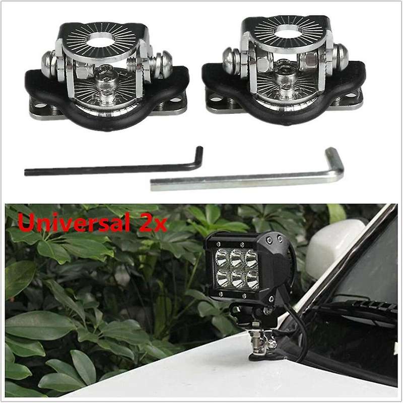 Universal 4x A Pillar Hood Led Work Light Bar Mount Bracket Clamp