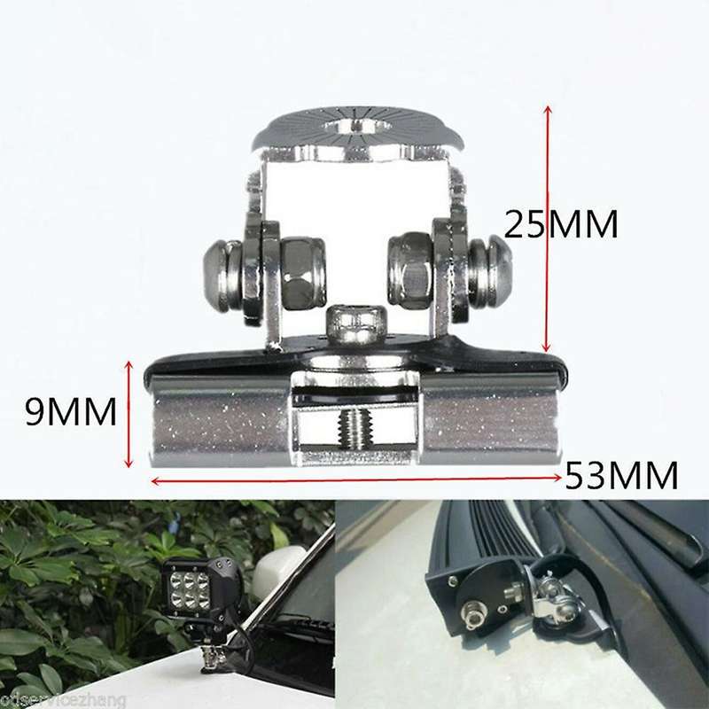 Universal 4x A Pillar Hood Led Work Light Bar Mount Bracket Clamp