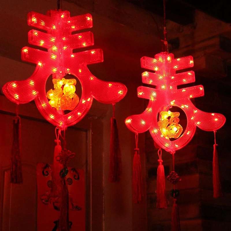 Chinese New Year Usb Lantern Light Happy New Year Led Interface