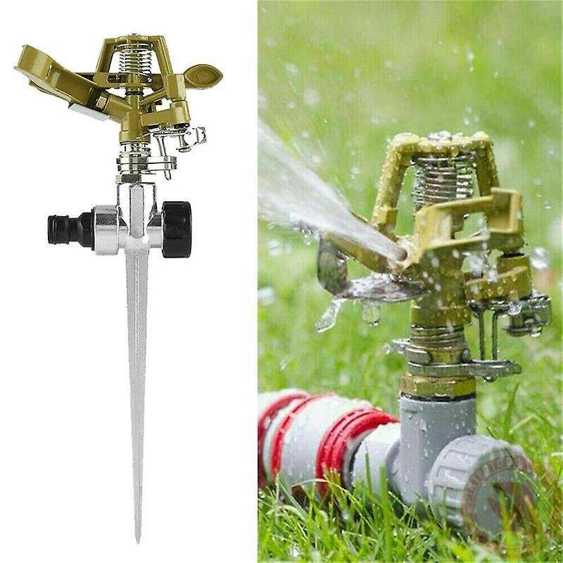 2pcs Metal Pulsating Sprinkler Watering Sprinklers for Lawn Garden
