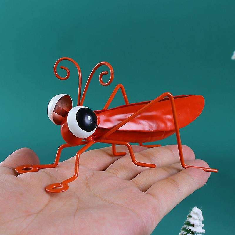 4pcs Metal Mantis Grasshopper Garden Yard Art Ornaments Sculpture