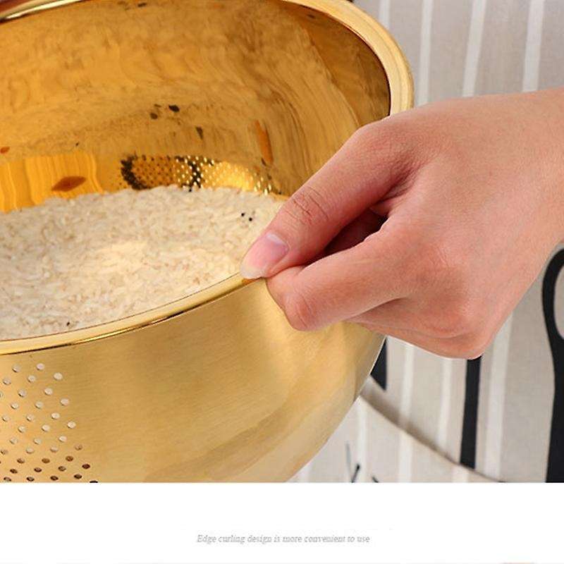 Strainer Basket Stainless Steel Filter Kitchen Gadget -rainbow