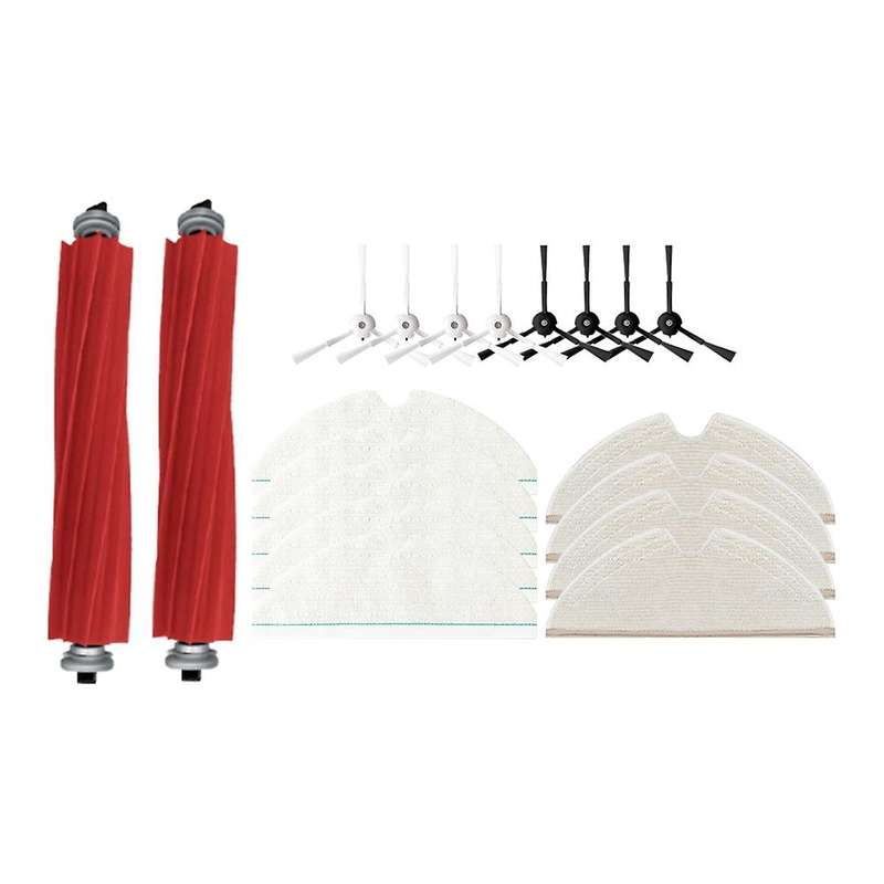 19pcs Main Side Brush Mop Cloth for Roborock T8 / Q7 Max/max+ Vacuum