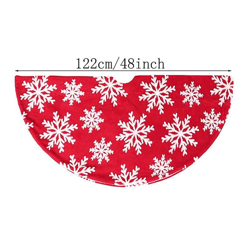 Christmas Tree Skirt - 48 Inches Snowflake Tree Skirt for Christmas