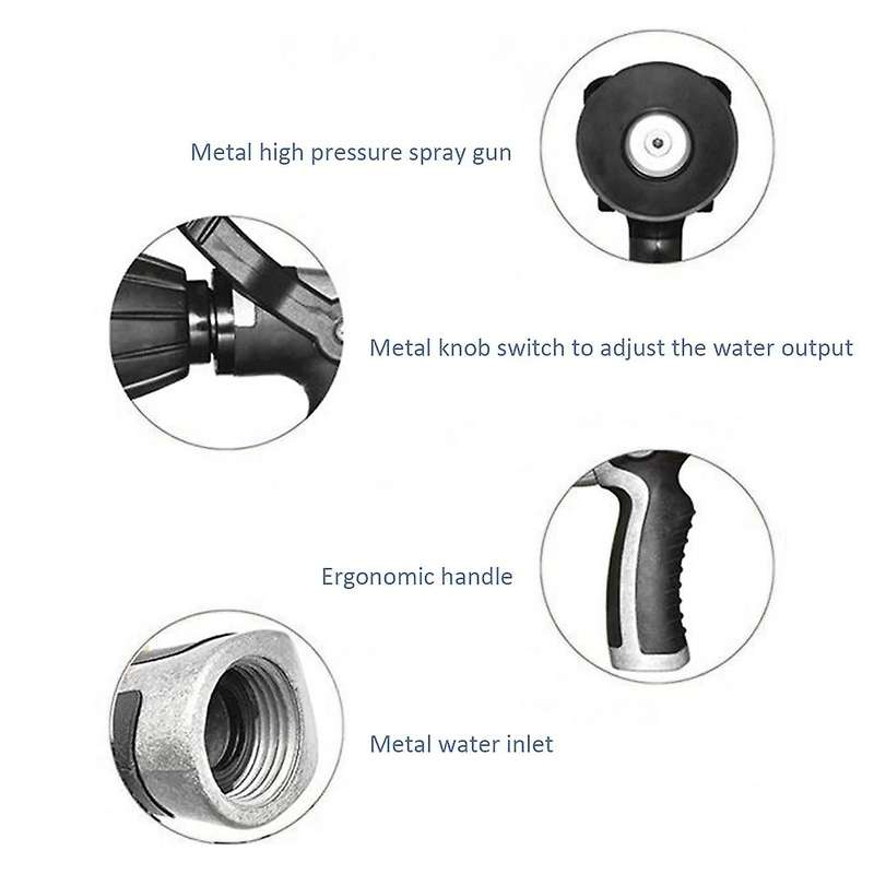 Garden Watering Nozzle Heavy Duty Metal Car Washer Hose Spray Bottle