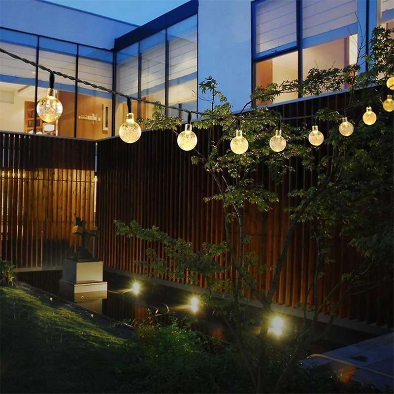 Solar String Lights Outdoor Led Crystal Lights Waterproof (30 Lamp)