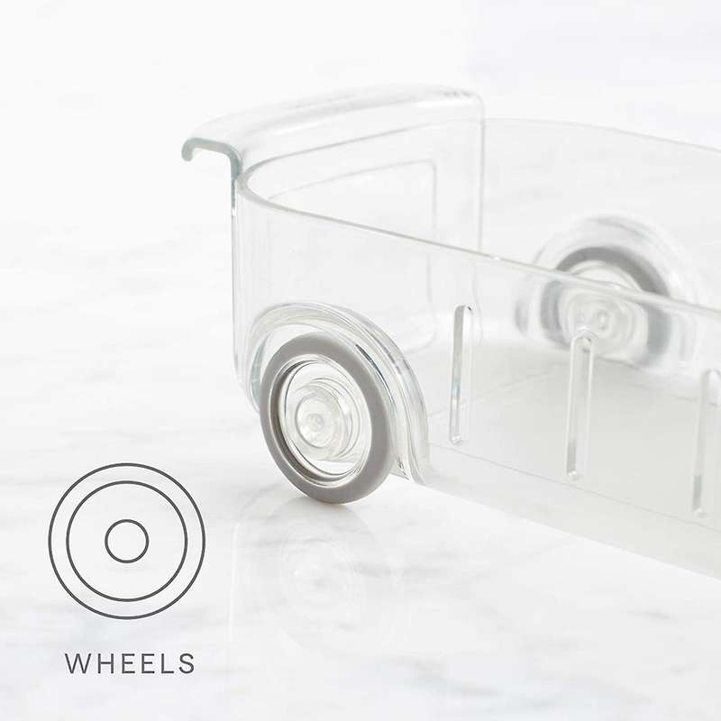 2-piece Transparent Refrigerator Storage Box
