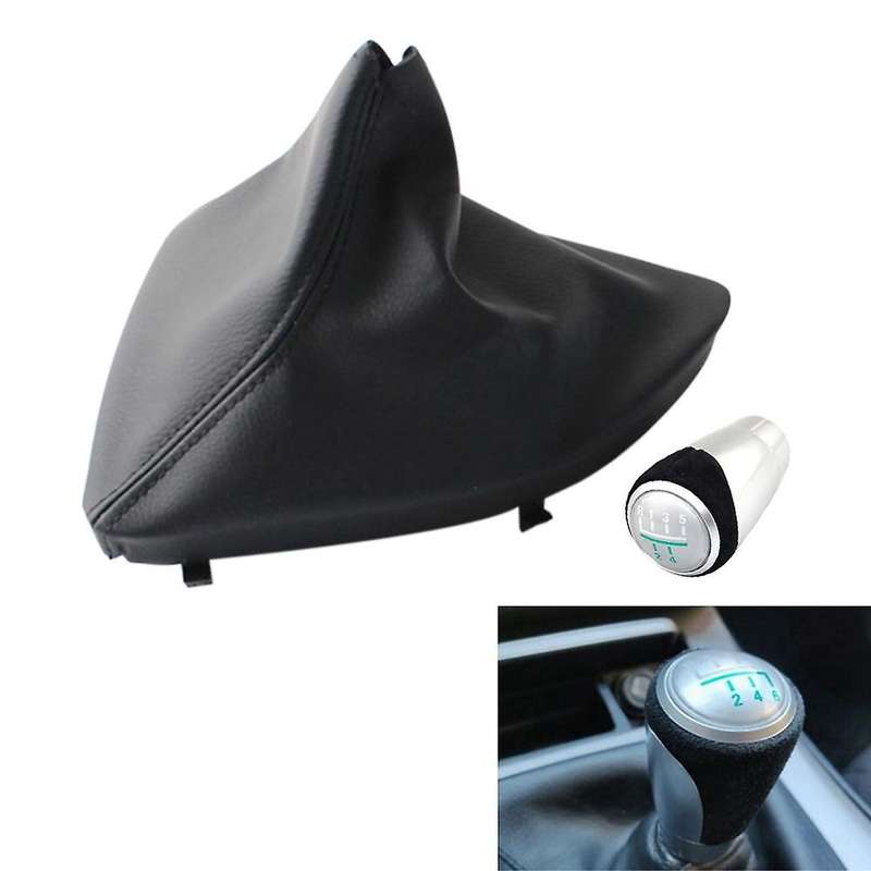 Manual 5 Speed Gear Stick Shift Lever Head Ball with Leather