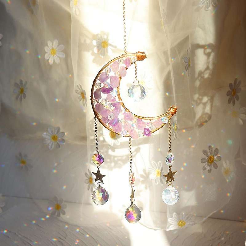 Crystal Pendant Hanging Windchimes Pendant for Outdoor Garden -d