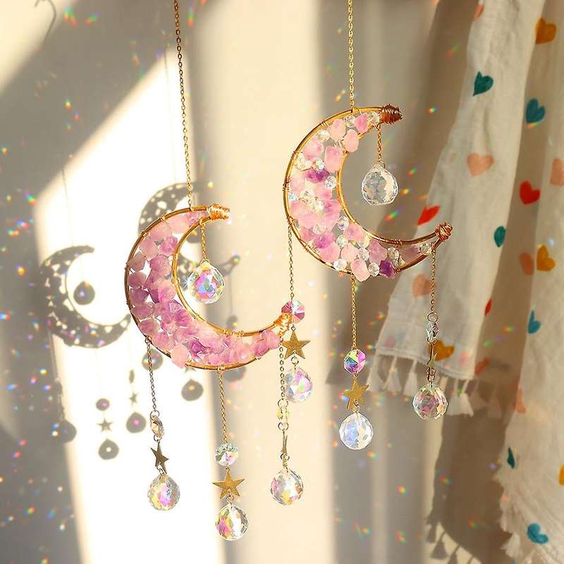 Crystal Pendant Hanging Windchimes Pendant for Outdoor Garden -d