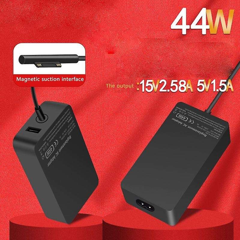 44w 15v/2.58a Power Adapter for Surface Book 2/3,surface (us Plug)