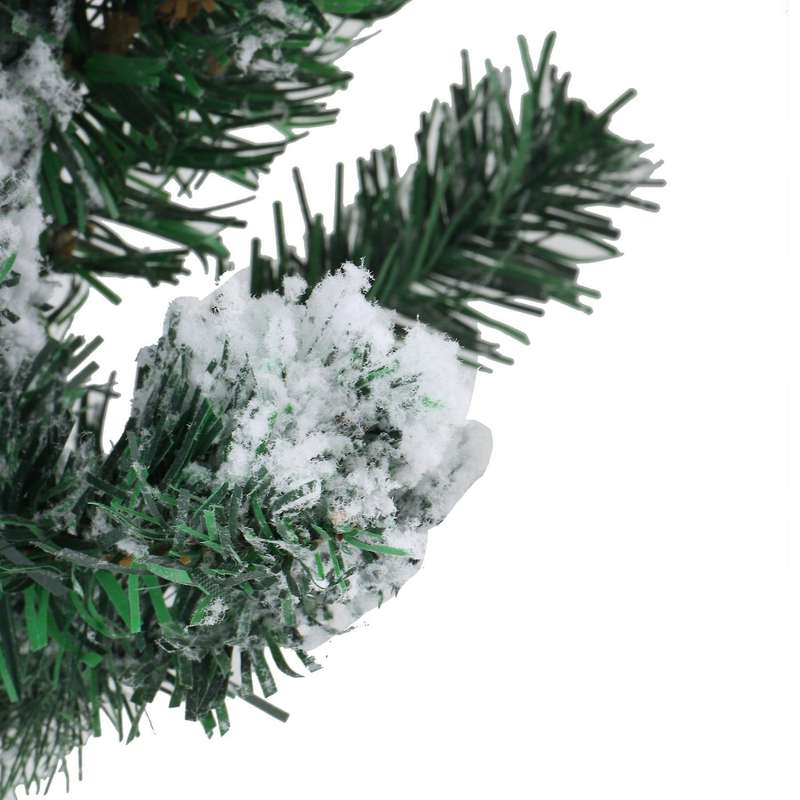 45cm Flocked Christmas Tree White Densified Snow Scene Decoration