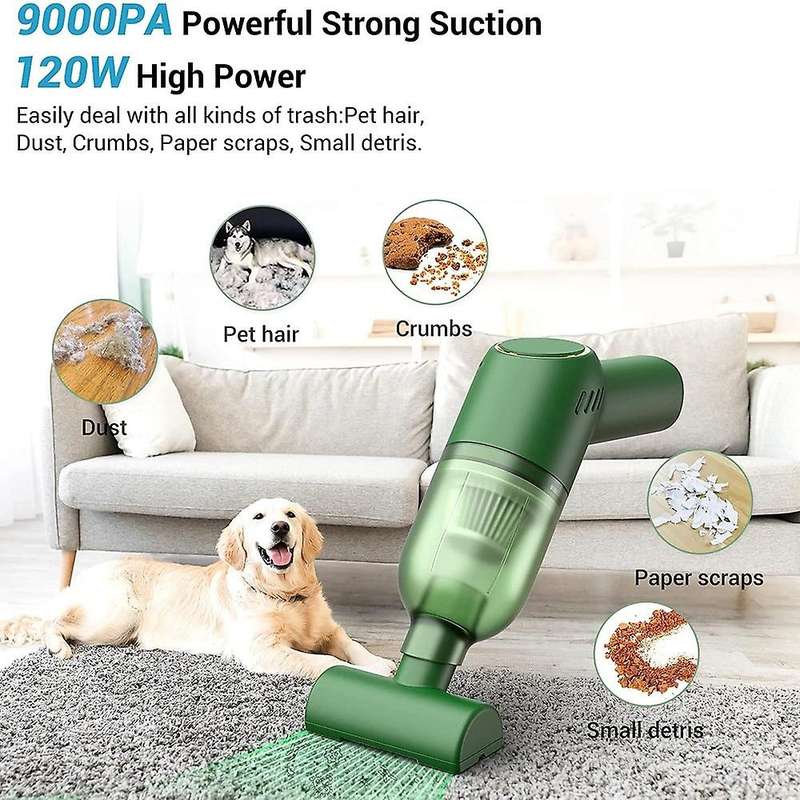 Handheld Vacuum Cleaner Cordless Rechargeable Hand Vacuum - Green