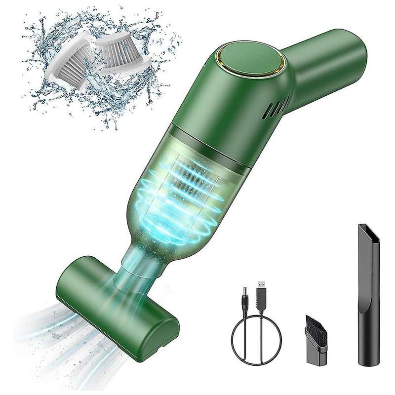 Handheld Vacuum Cleaner Cordless Rechargeable Hand Vacuum - Green