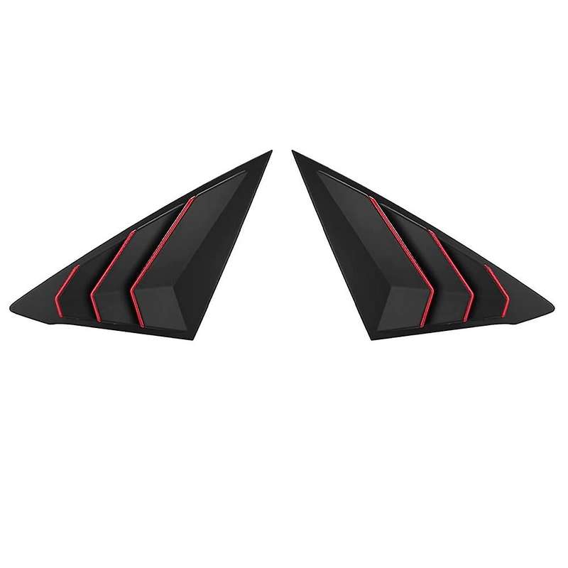 For Honda Civic 2022 Rear Side Window Louvers,matt Black Red
